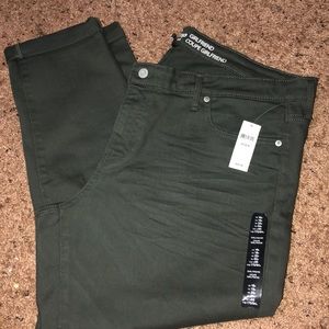 Gap Girlfriend 18r Hunter Green Jeans NWT